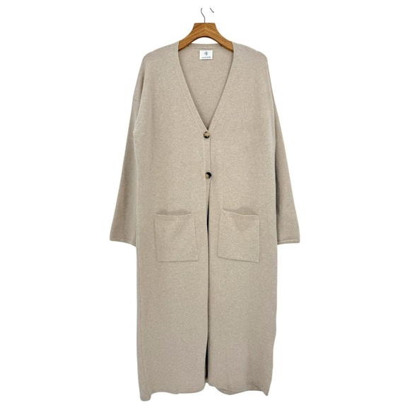 Anine Bing Jasni Midi Cardigan in Oat Size M - Picture 4 of 16